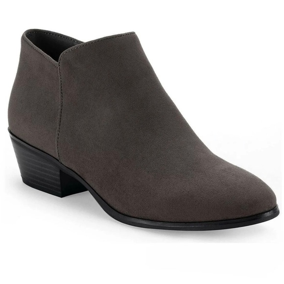 Style & Co. Shoes - Women’s Shoes Style & Co Wiley Ankle Booties Charcoal Micro Size 9 Dark Gray NEW
